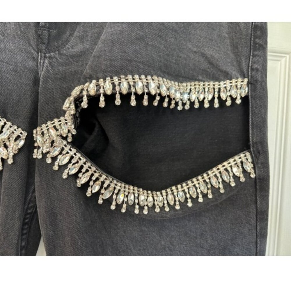 🖤💎 NWOT Good American Icon Straight Diamond Jeans- size 14 💎🖤 - Picture 11 of 12